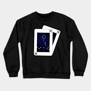 Pisces Zodiac Sign Card Crewneck Sweatshirt